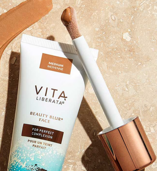 Close-up of the Vita Liberata Beauty Blur Face applicator with product