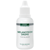 DMK Melanotech Drops, like licorice and hilidrys siliquosa extract, work together to stop excess melanin production, reducing dark spots and uneven skin tone.