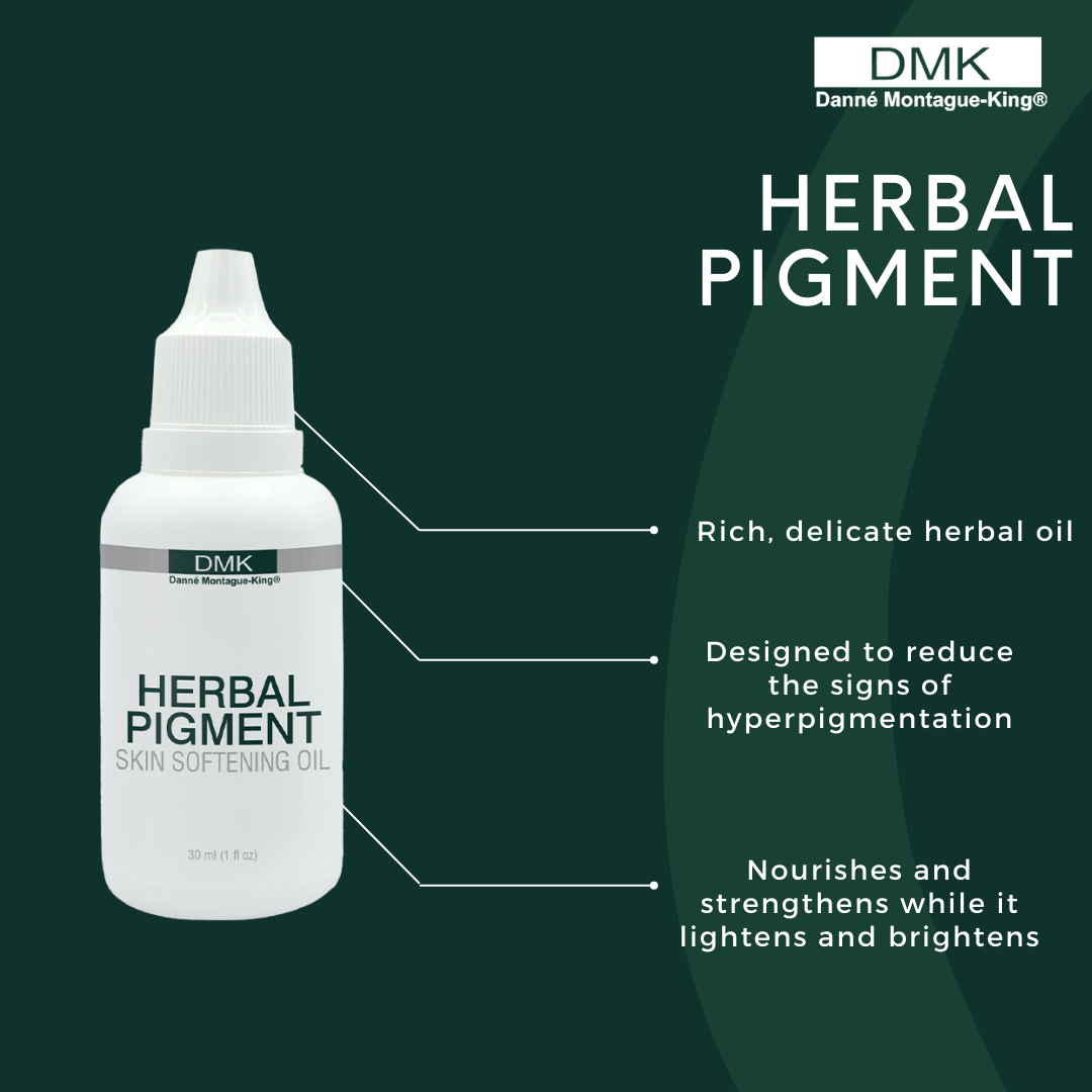 DMK Herbal_Pigment_Oil_Brighten_Smooth Works on Different Areas: Use it on scars, dark circles, dry lips, and even your elbows and knees.