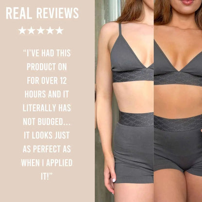 Vita Liberata Everyday Blur Drops testimonial graphic with a model