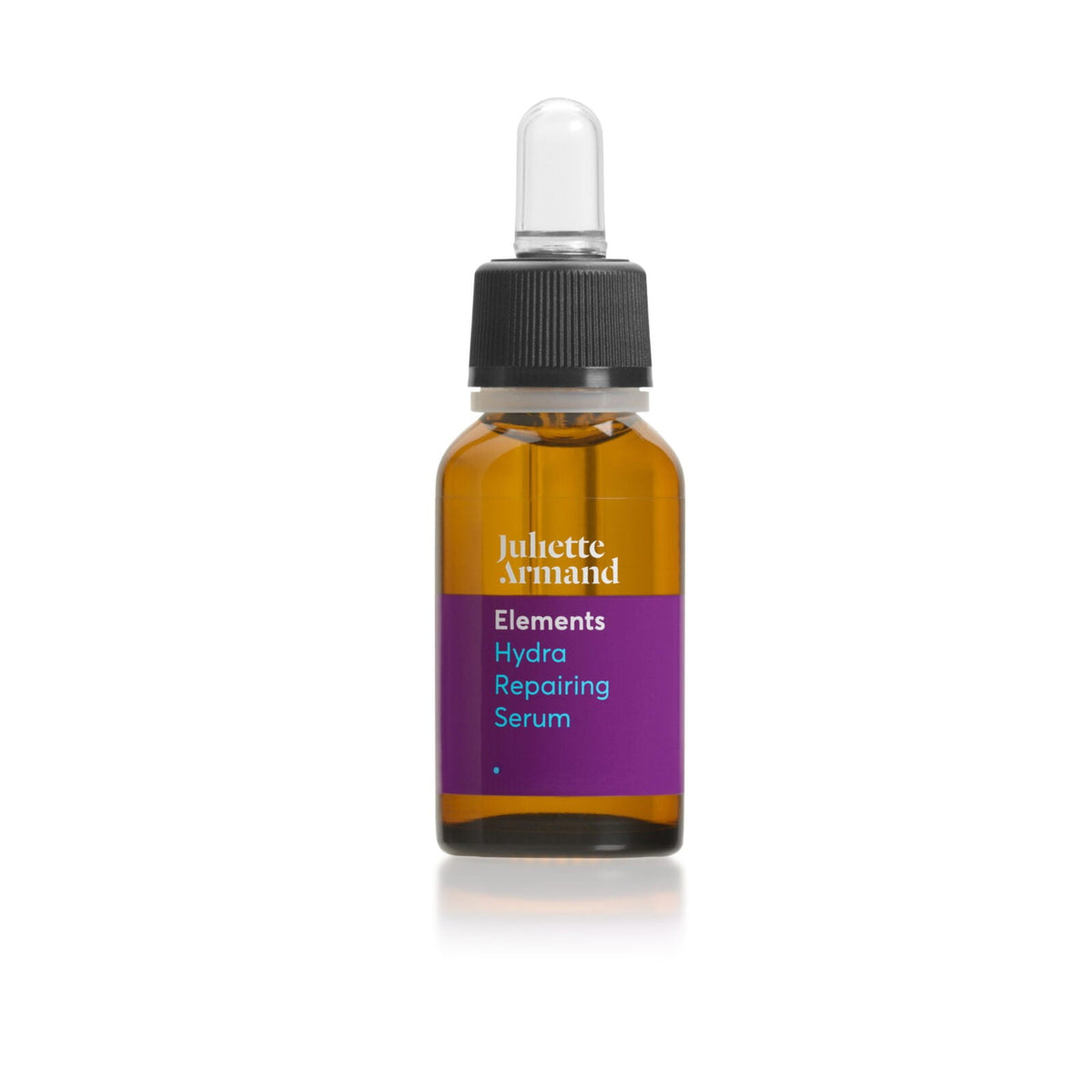 A bottle of Juliette Armand Hydra Repairing Serum with a dropper cap.