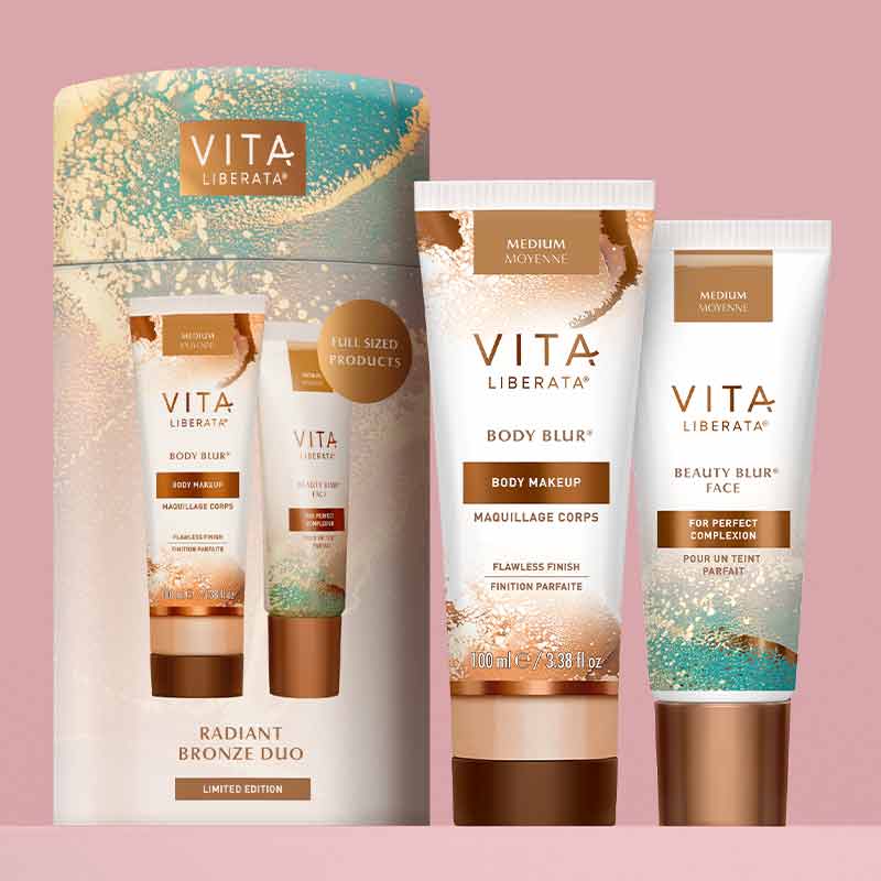 Vita Liberata Radiant Bronze Duo product packaging – available at Freya Beauty Ireland