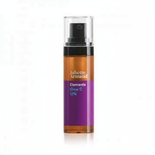 Skincare bottle with purple label on a white background